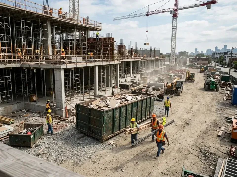 commercial-construction-site-w-002 — frequently asked questions, Low Cost Construction Dumpster Rental in Sauk Rapids, MN